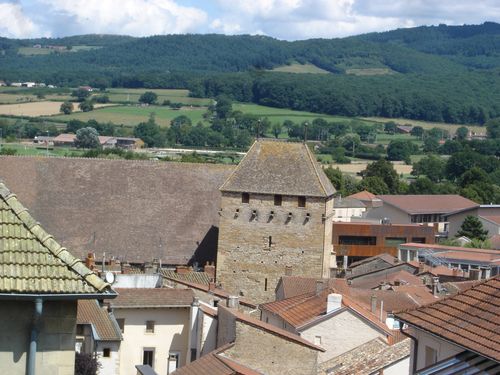 <p>La tour du moulin et le farinier, abbaye de Cluny</p>